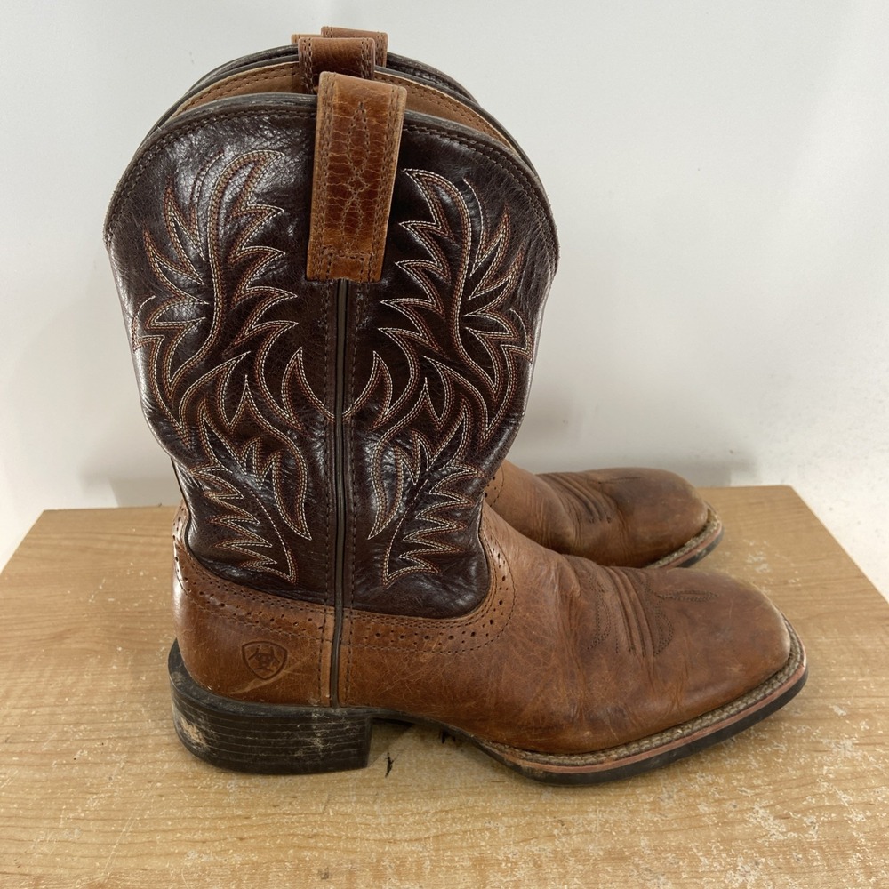 Ariat Western Equestrian Cowboy Boots Brown Leather 10035996 US 7 D